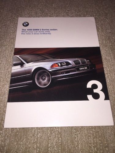 1999 bmw 3 series sedan sales brochure 323i 328i e46; 65 pages!