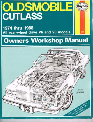 Vintage 1989 oldsmobile cutless 1974 thru 1988 haynes owners workshop manual