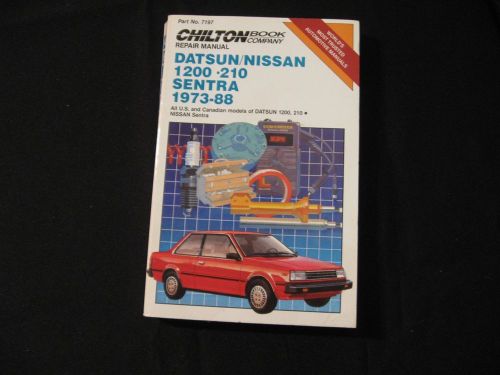 Datsun 1200 210 nissan sentra 1973 – 1988 chilton 7197 repair manual