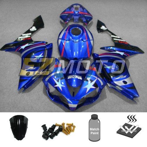 Bodywork fairing pack w/ windscreen & bolts for yamaha yzf 1000 r1 2007 2008 ao