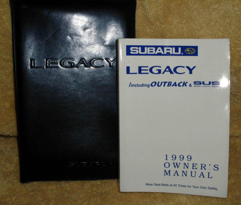 Owners manual - warranty & supplement book - 1999 subaru legacy