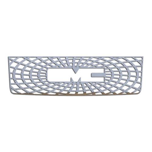 Gmc sierra ld 07-10 stainless spider web front metal grille trim cover insert