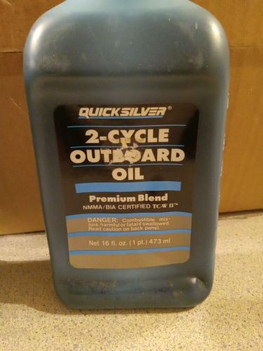 Quicksilver 2-cycle outboard oil tcw2 3-16oz. pints new old stock