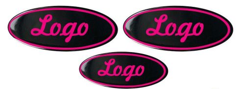 Custom for fiesta mk8.5 - 2022 gel badge overlay full set black / pink