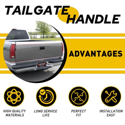 Black tailgate tail gate handle for bezel chevy ck 1500 2500 3500 pickup truck