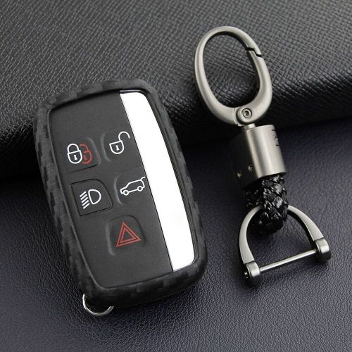 Modern and stylish carbon fiber key case cover for jaguar fob holder