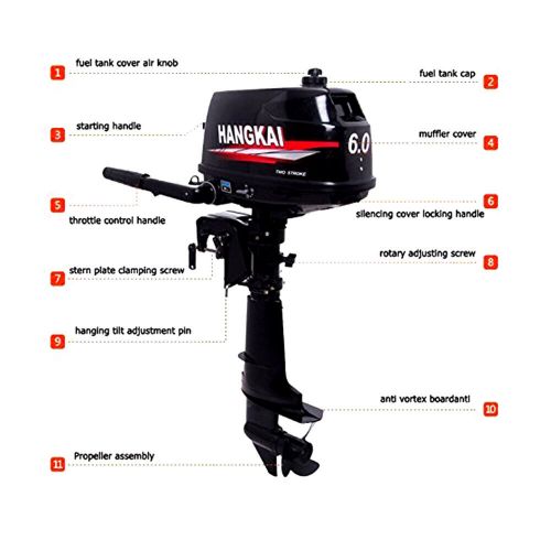 2-stroke 3.5hp/3.6hp/6hp/ 12hp/18hp outboard motor engine fishing boat motor