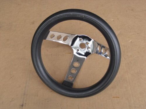 Nice vintage go kart/rat rod/gasser/etc 9 7/8&#034; 3-spoke steering wheel dont miss