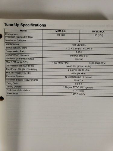 Mercruiser technician handbook 1994 model year gasoline engines p/n 90-806535940