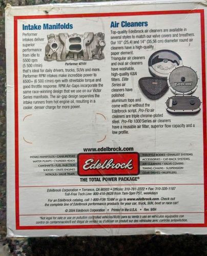 Edelbrock carburetor rebuild kit #1477 for all edelbrock square-bore carburetors