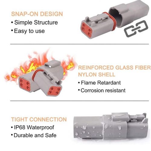 12 kits dt series connector kit, 2, 3, 4, 6, 8, 12-pin connector7293-