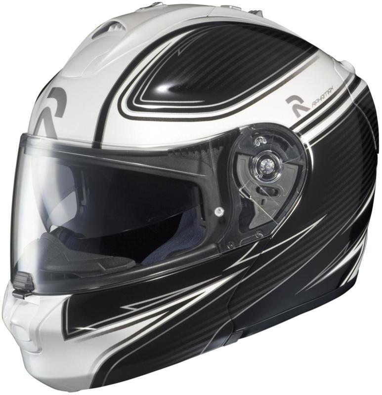 Hjc rpha-max align modular flip-up chin-bar helmet,mc-10/white/gray/blk,large/lg