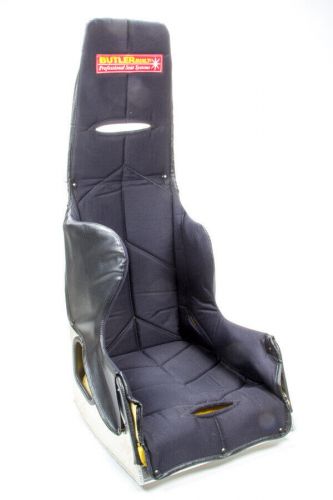 Butlerbuilt pro sportsman 18&#034; wide black seat w/ cloth cover 25* layback