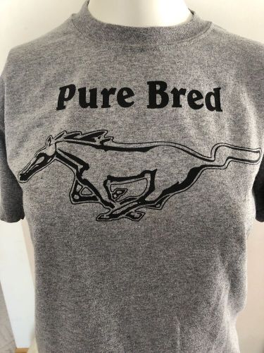 Mustang pure bred t shirt small jerzees gray unisex ford