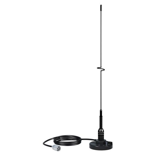 Shakespeare 5218 vhf 19&#034; black ss whip antenna - magnetic mount