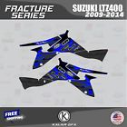 Graphics kit for suzuki ltz400 (2009-2014) fracture-blue(16 mil)