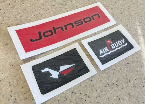 Johnson air buoy vintage outboard motor decal kit vinyl + free shipping!