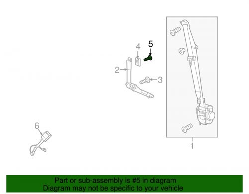 Genuine gm m6x1x12 front seat belt bolt 11546396