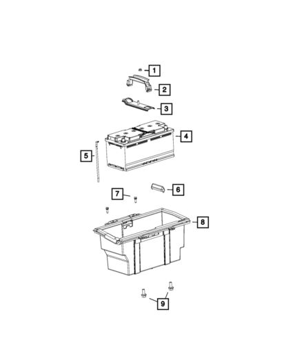 Genuine mopar battery tray 68169810ab