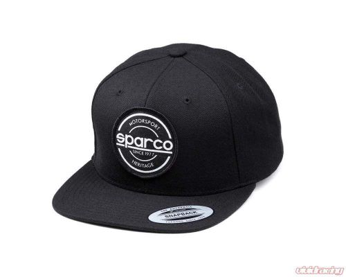 Sparco premium quality adjustable cap s patch snapback black sp21n