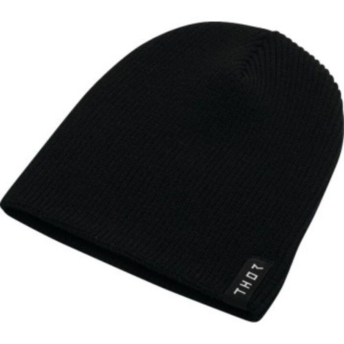 Thor rogue unisex lightweight 100% acrylic one size motocross beanies - black