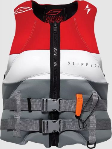 Slippery 21 surge neo life vest xsmall gry/red/wht 3240-0911