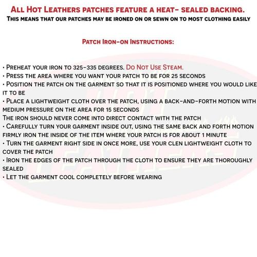 Hot leathers ppl9597 warning may contain alcohol 4&#034;x1&#034; patch