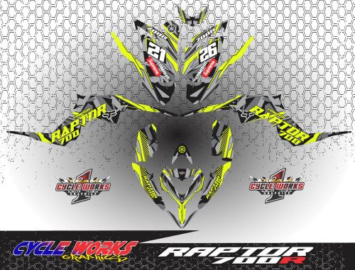 Yamaha raptor 700 13 and up custom graphics kit camom