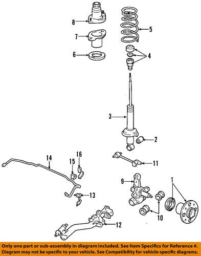 Honda oem 52395-s5a-004 control arm bushing/suspension control arm bushing