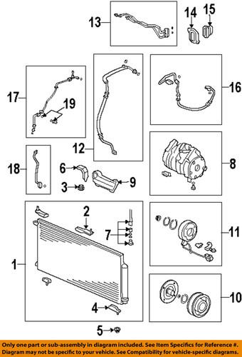 Honda oem 80341scva01 a/c condenser, compressor & lines-discharge line