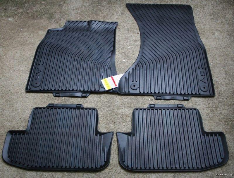 2008 - 2013 audi a5 rubber floor mats - factory oem accessories- set of 4 -black