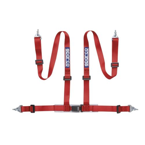 Sparco 4 point street harness with install kit, red