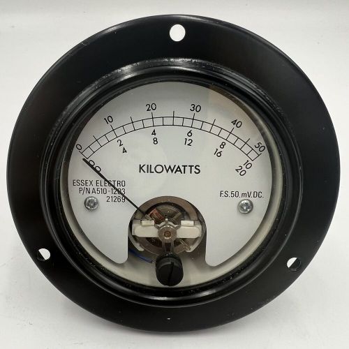 Nos essex wattmeter watt meter a510-1203 6625-00-457-6998 aviation 0-50 kw