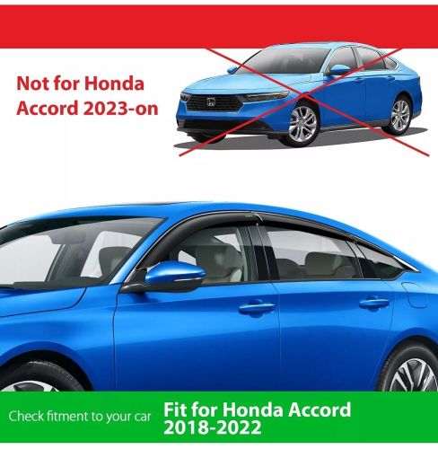 Rain guards vent visors shade for 2018-2022 honda accord