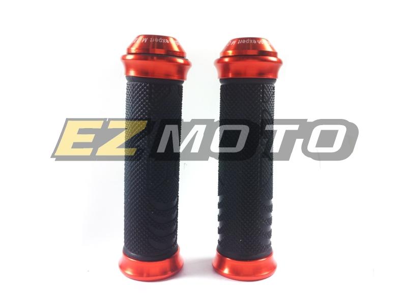 New motorcycle custom gel light aluminum hand grips 7/8" orange gsxr 600 750 400