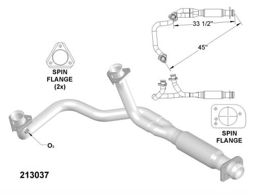 Direct fit catalytic converter for 1993-1994 pontiac firebird