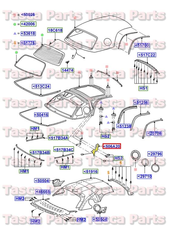 Brand new oem hardtop lh drivers side clamp 2002-2005 ford thunderbird