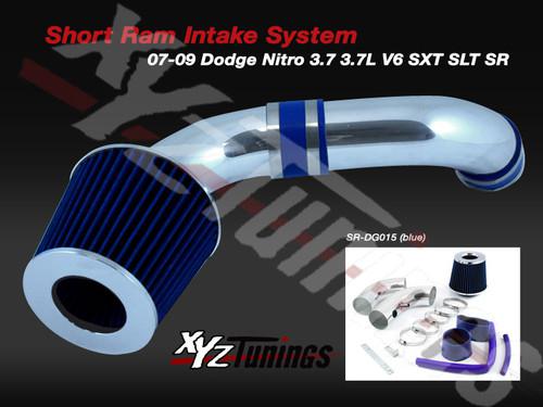 07-10 dodge nitro 3.7 v6 cold air intake + filter 3"