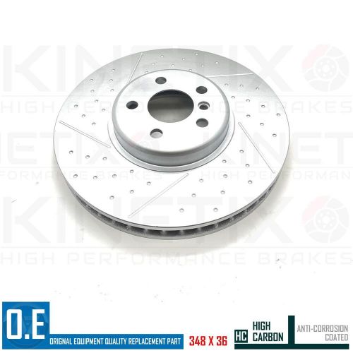 For bmw x5 40d g05 dimpled grooved front brake discs textar pads sensor 348mm