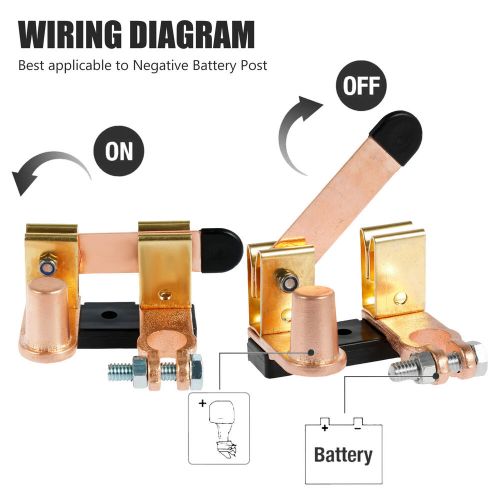 Top post blade battery isolator disconnect switch cut off master car marine 12v☝