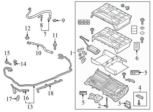 2016-2018 audi a3 sportback e-tron 1.4l - hv / high-voltage battery 5q0915590m