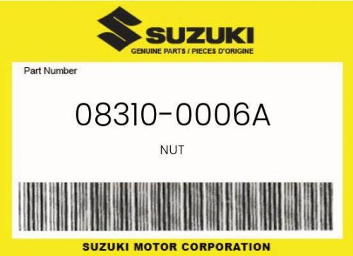 Suzuki genuine  nut - 08310-0006a