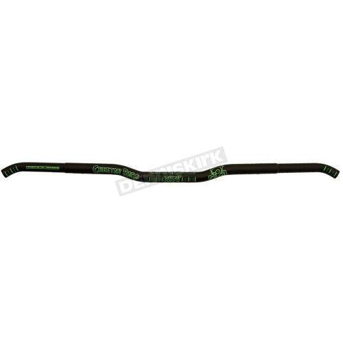 Cheetah factory racing flat black/green 1 1/8 in. misfit handlebars cfr-cd604