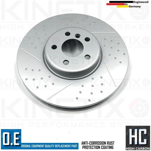 For bmw 316d g20 g21 m sport dimpled grooved front brake discs pair 348mm