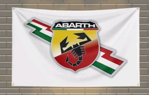 Fiat abarth workshop/mancave advertising fan flag/banner