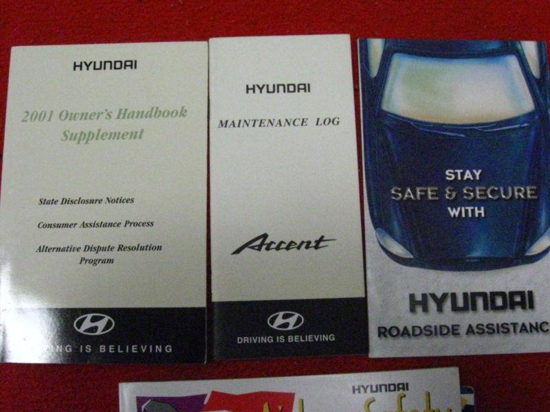 2001 hyundai accent owners manual