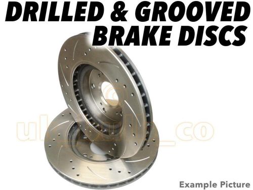 Drilled &amp; grooved front brake discs vauxhall vectra (b) hatch 2.5 i gsi 1998-00