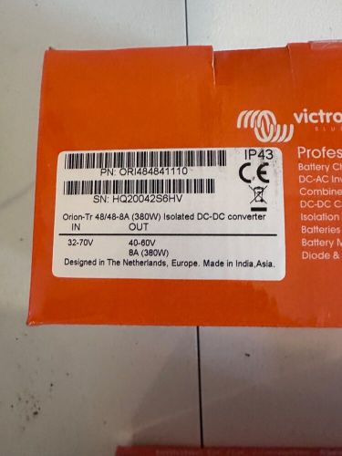 Victron energy orion-tr 48/48-8a (380w) isolated dc-dc converter, ori484841110