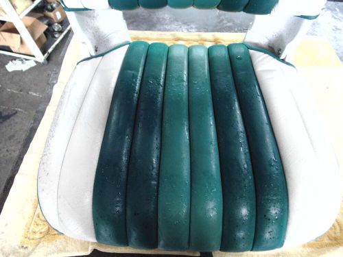 Tempress low-back white &amp; green boat seat marine seating