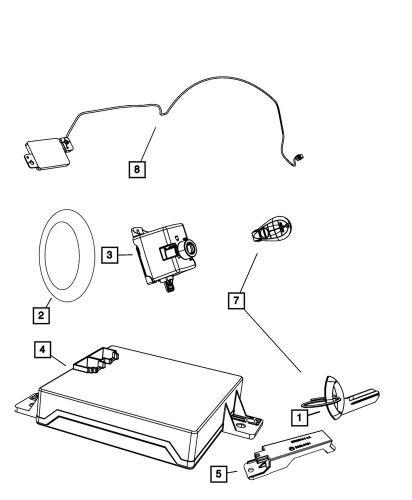 Genuine mopar passive entry module 68060082ag